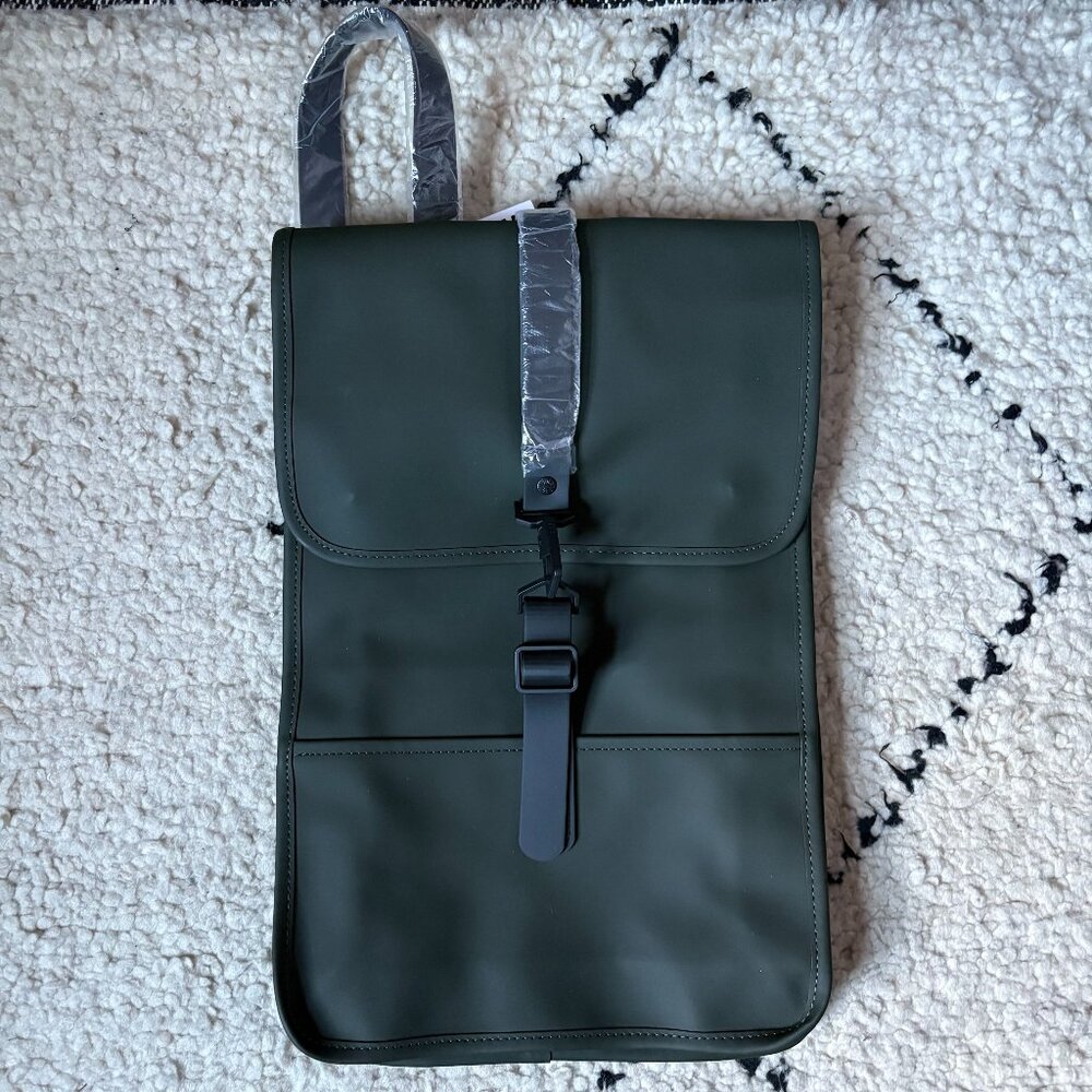 Rains NWT Backpack Mini olive green commuter student school waterproof bag